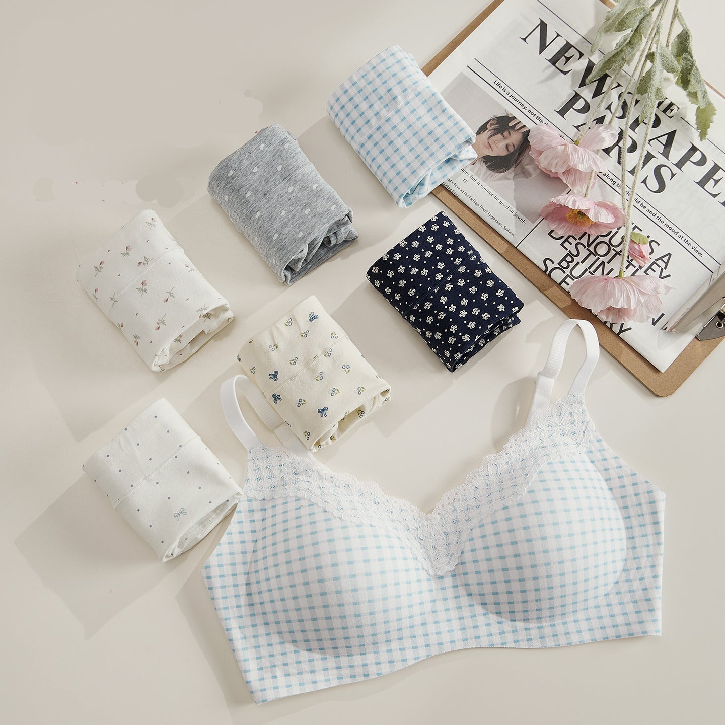 Seamless Wireless Push Up Bra Breathable French Lace Bralette - 3