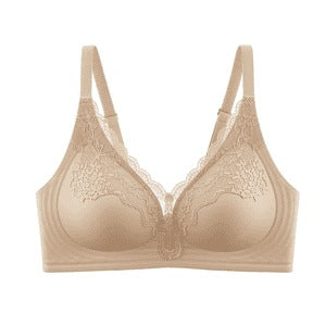 Red Wireless Push Up Bra Festive Soft Support Wedding Lingerie Crimson - 3