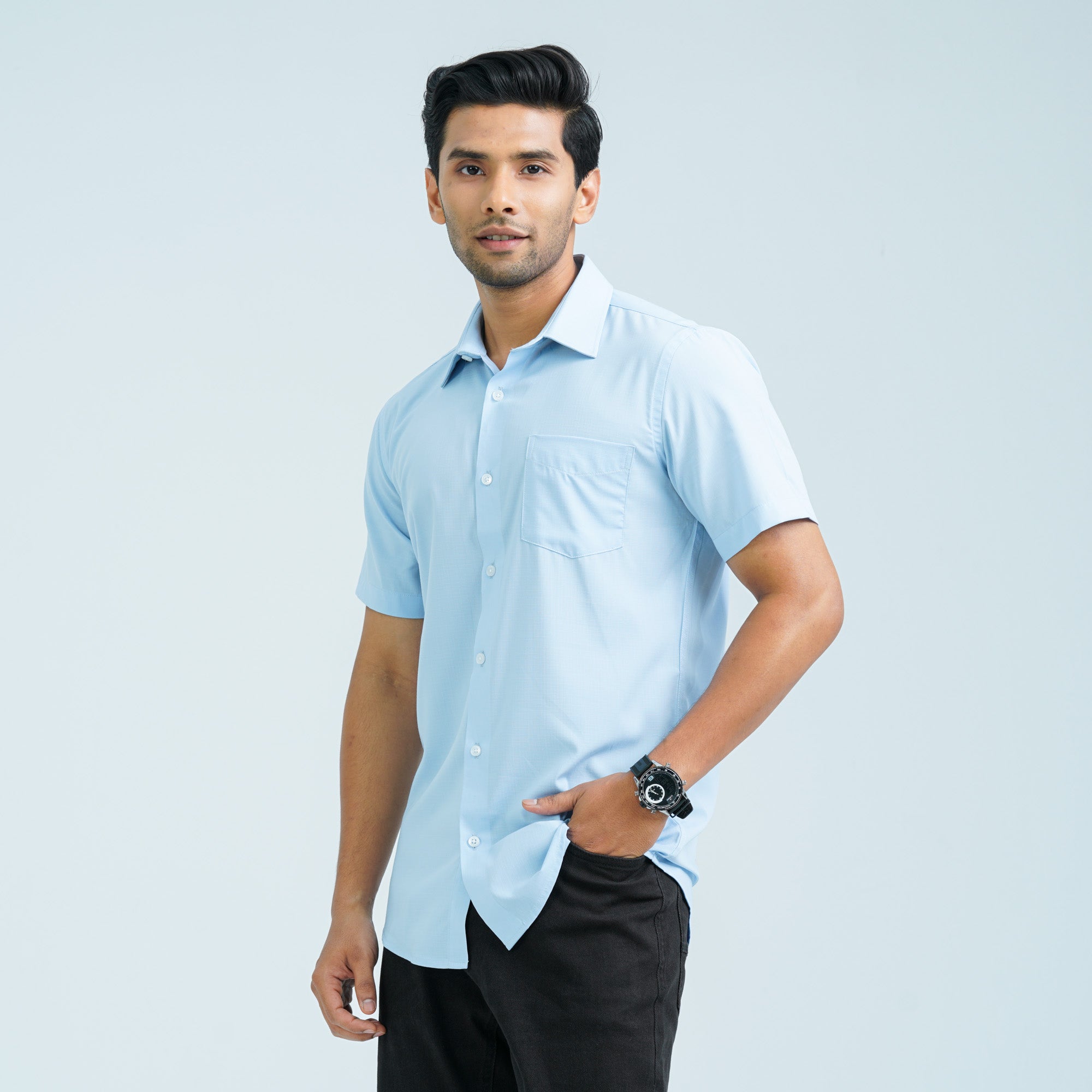 Men’s Sky Blue Casual Shirt - 6