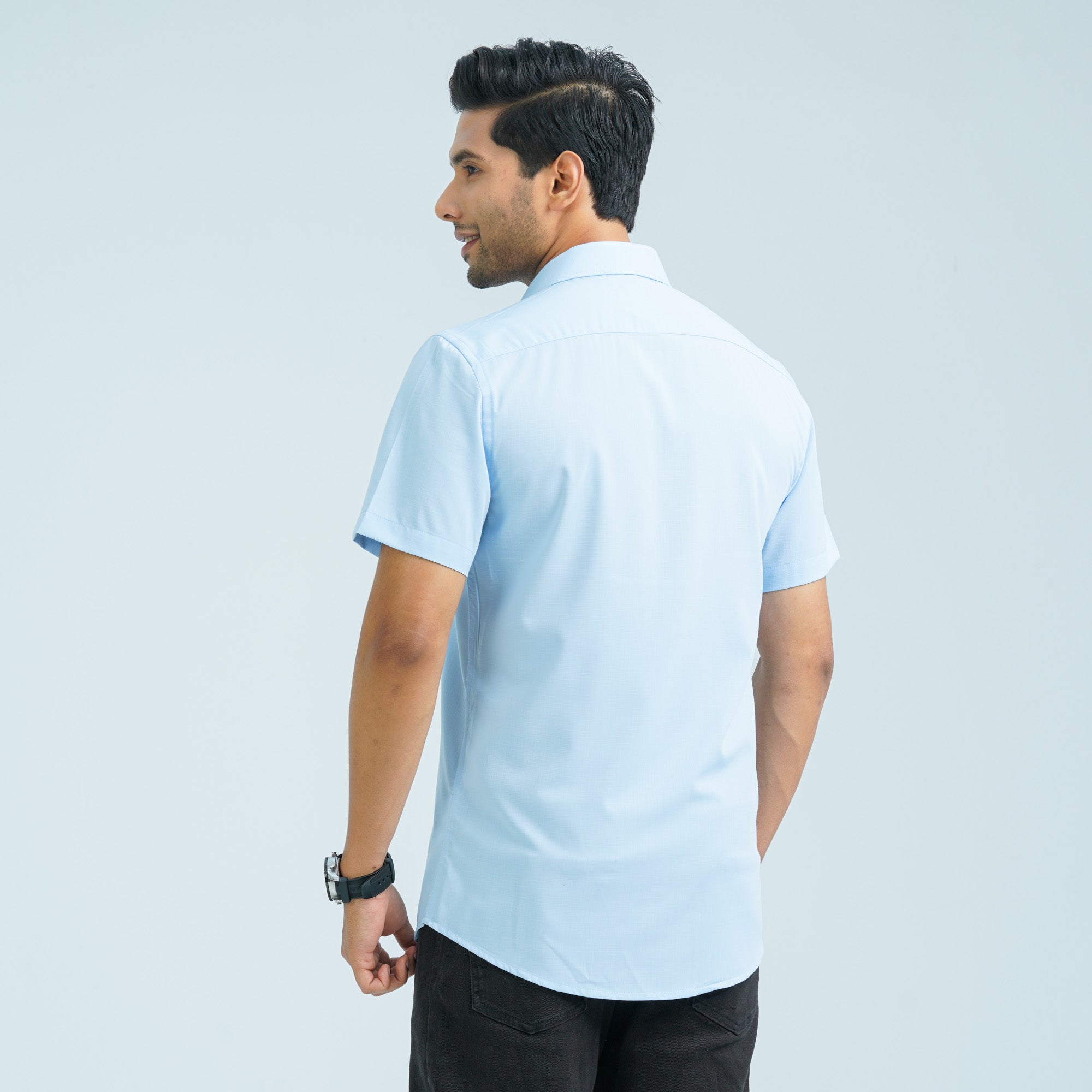 Men’s Sky Blue Casual Shirt - 4