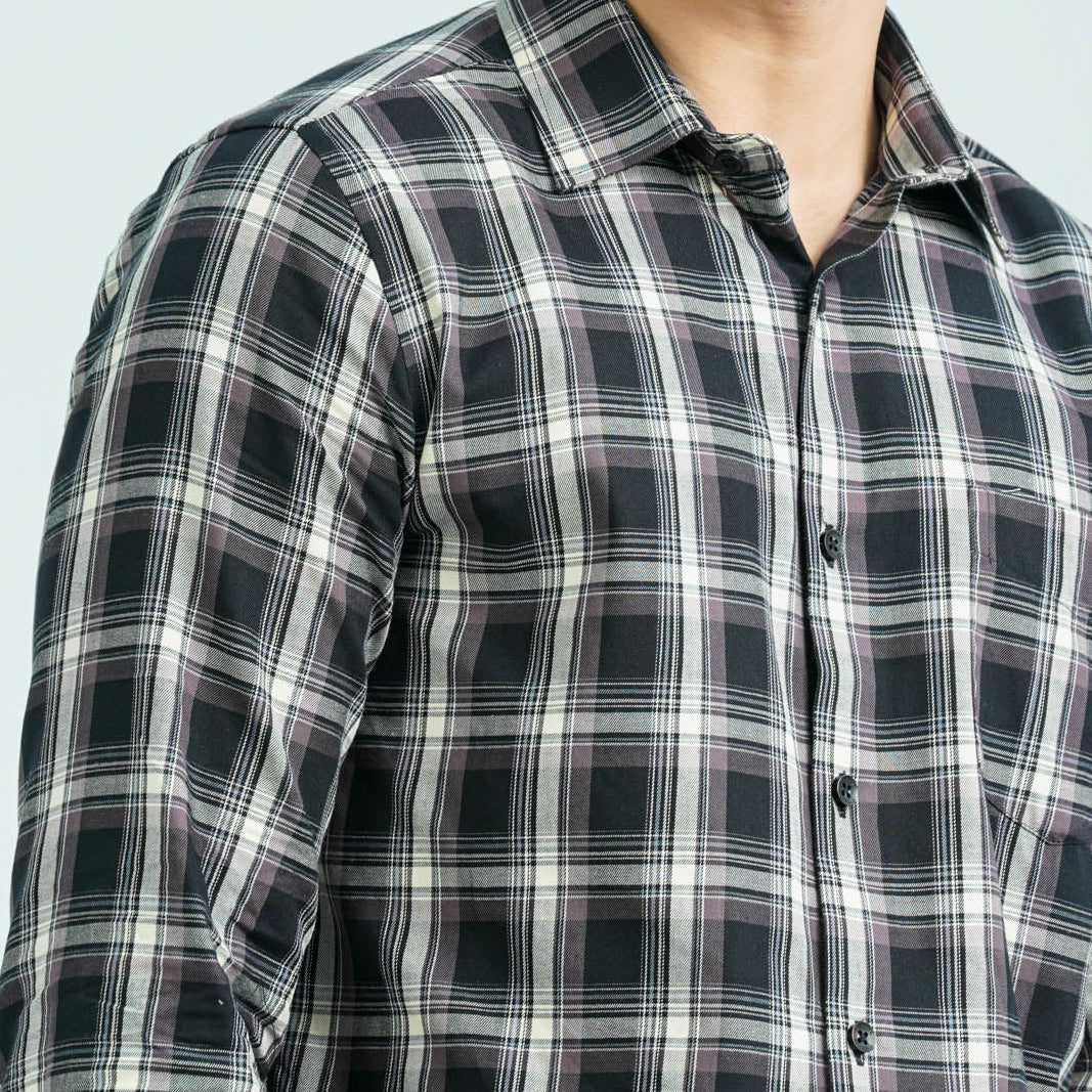 Men’s Black Chocolate Casual Cotton Shirt - 2
