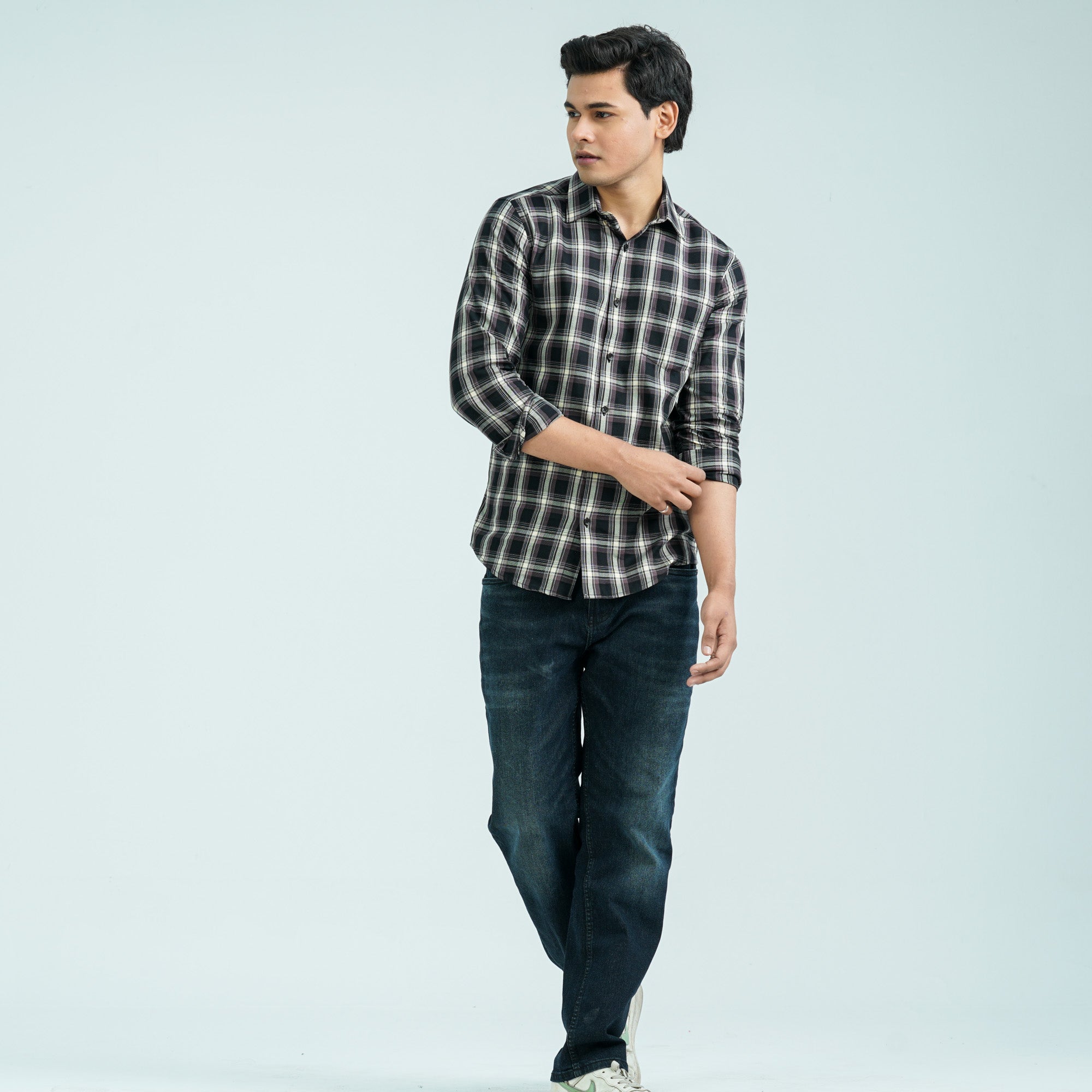 Men’s Black Chocolate Casual Cotton Shirt - 4