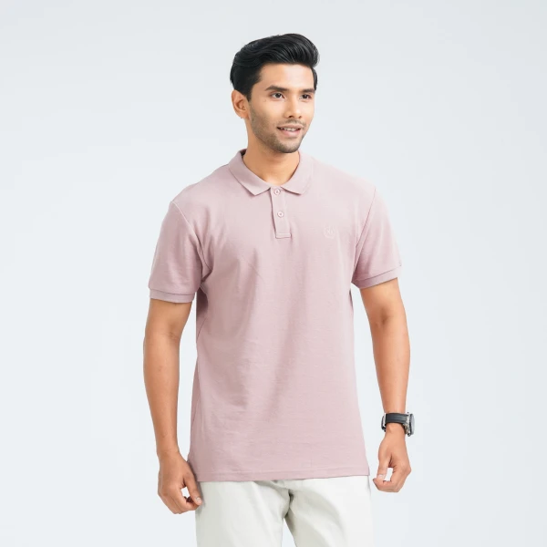 Men’s Dusty Pink Cotton Polo