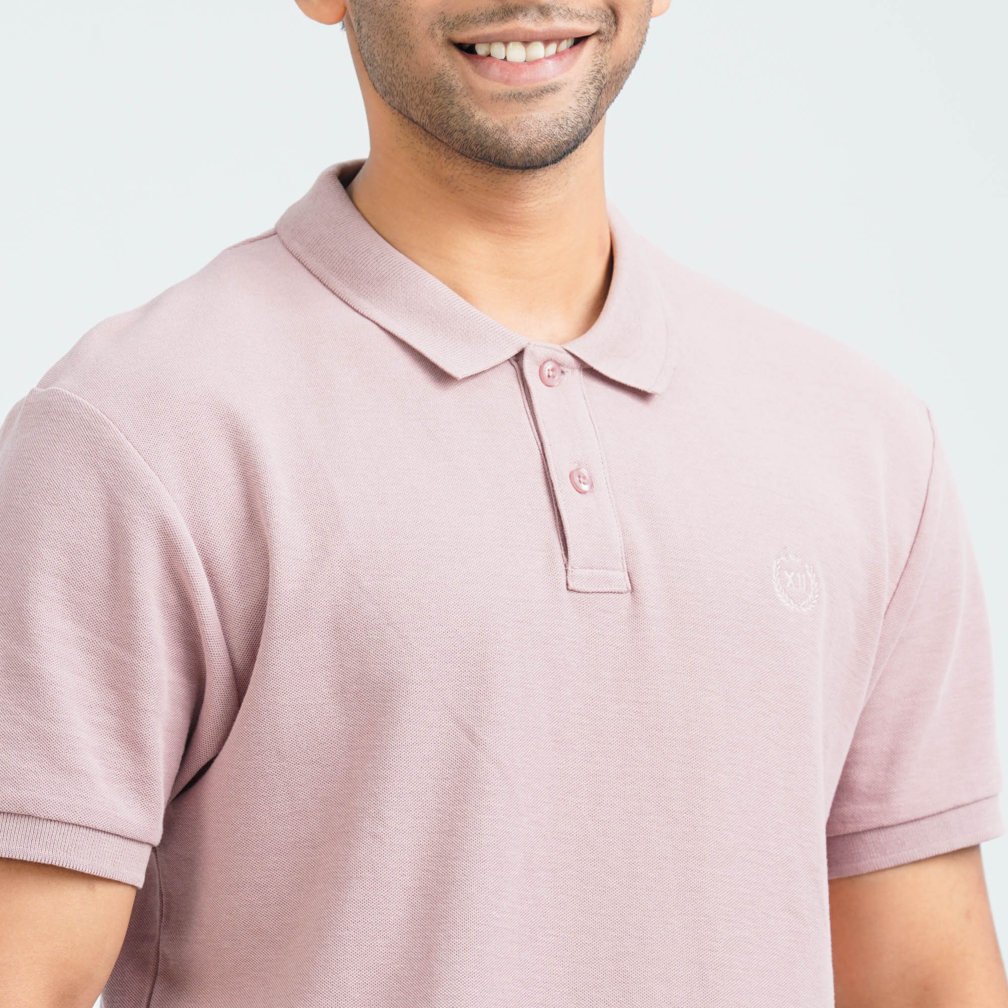 Men’s Dusty Pink Cotton Polo - 2
