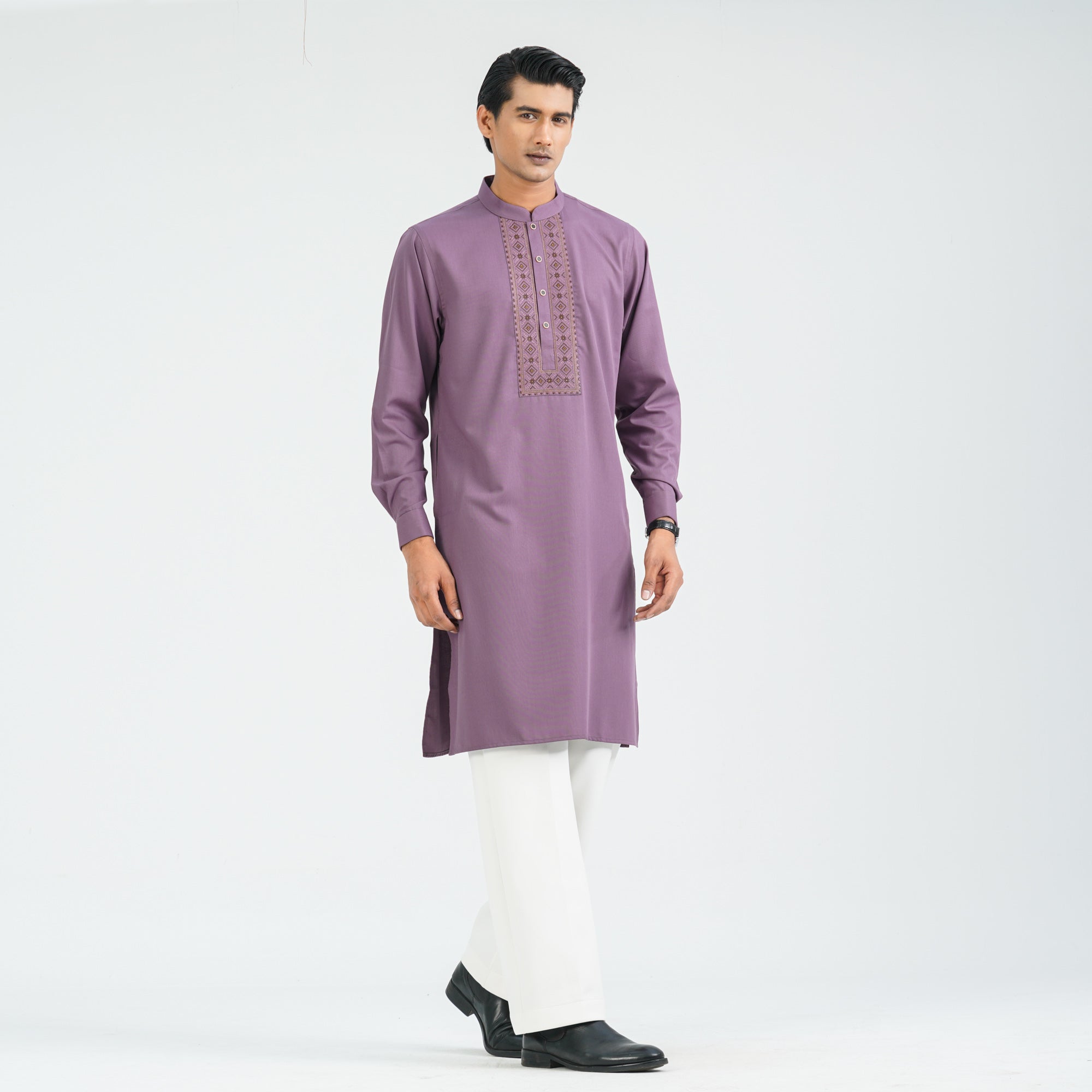 Men's Mauve Panjabi - 3