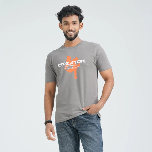 Men's Cotton Grey T-Shirt