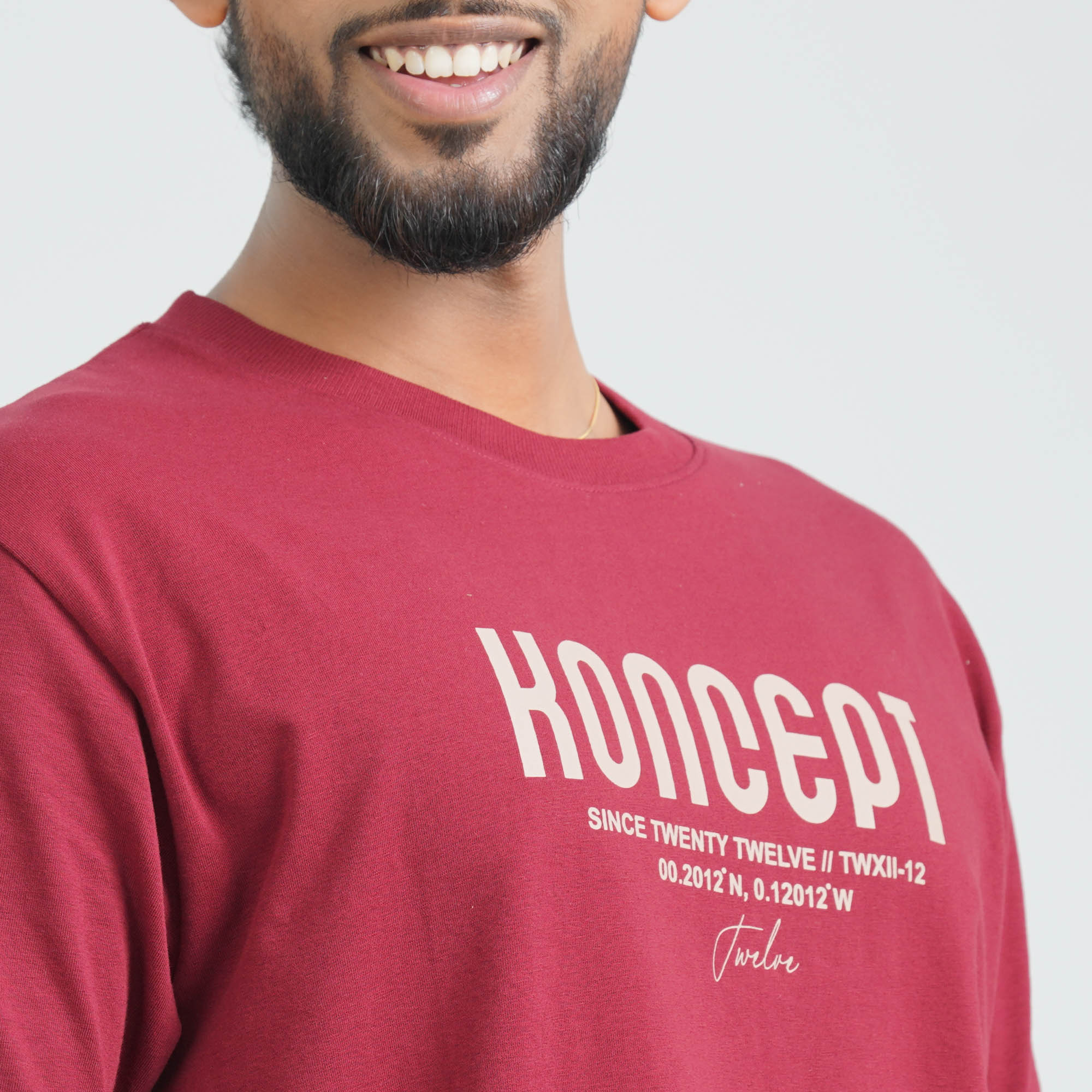Men’s Cotton Maroon T-Shirt - 2