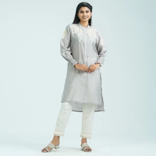 Women’s Ash Embroidered Two Piece Set