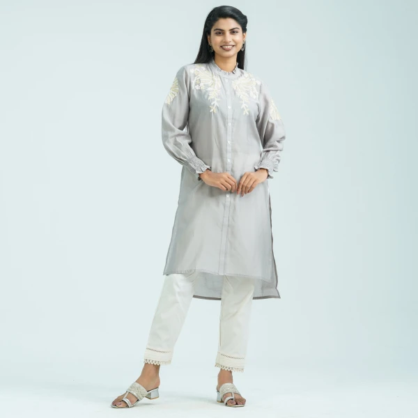 Women’s Ash Embroidered Two Piece Set