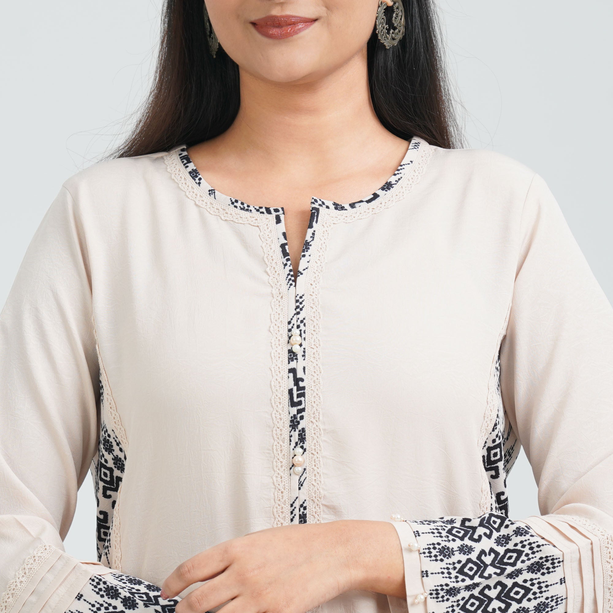 Women’s Blended Silk Two Piece Set - 2