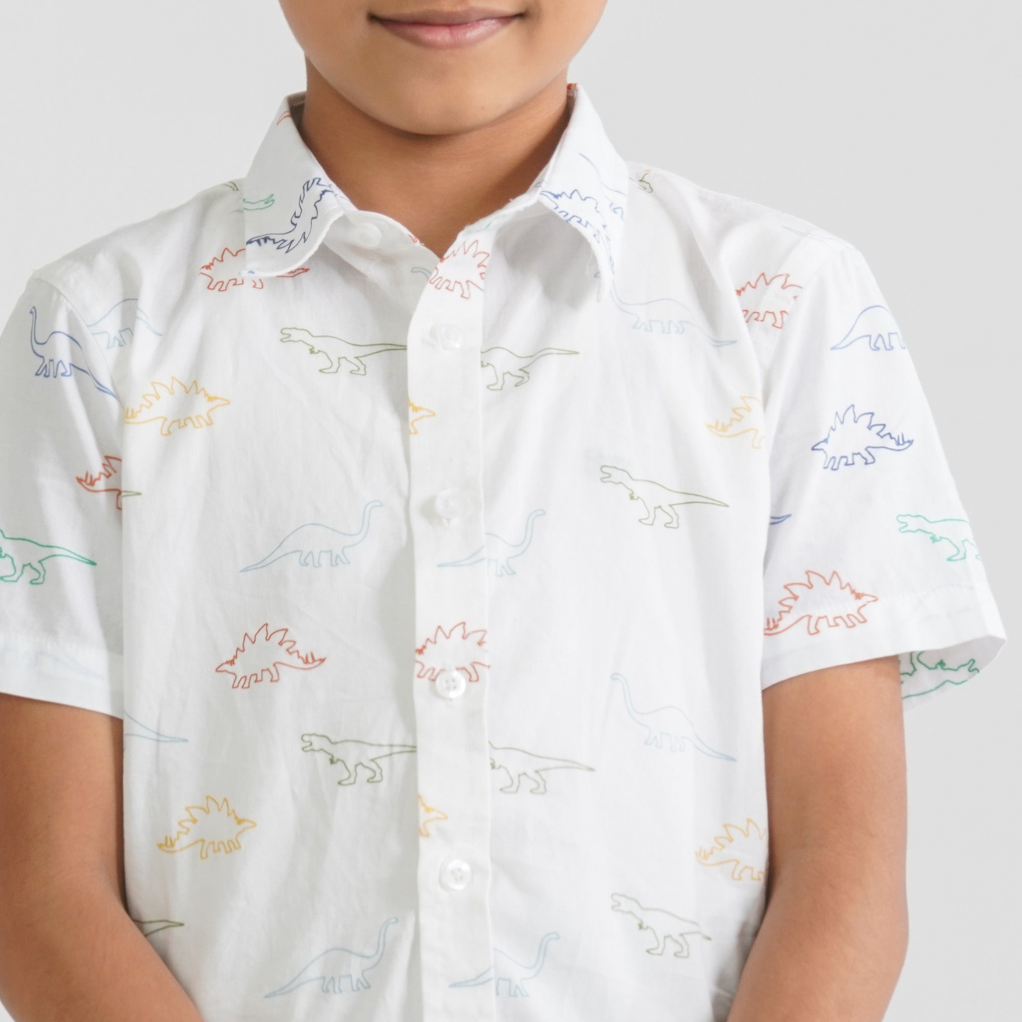 Baby Boy's White Cotton Casual Shirt - 2