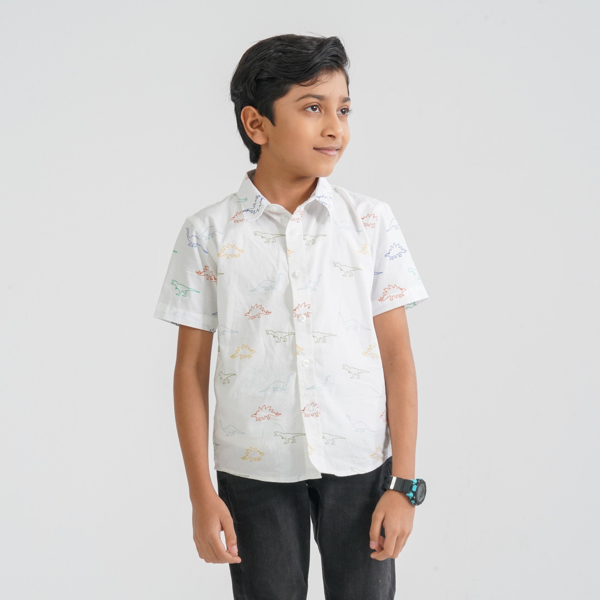 Baby Boy's White Cotton Casual Shirt - 3