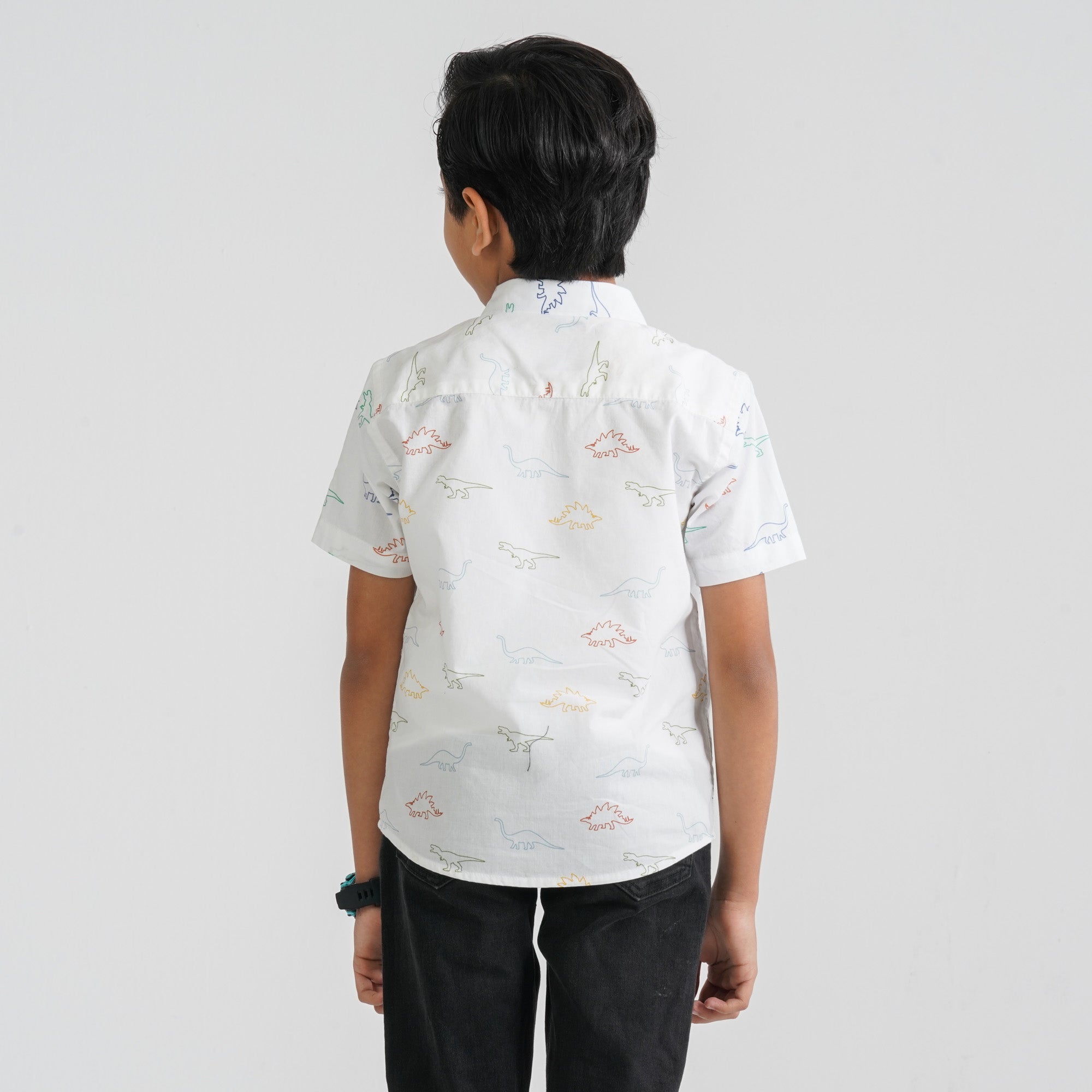 Baby Boy's White Cotton Casual Shirt - 4