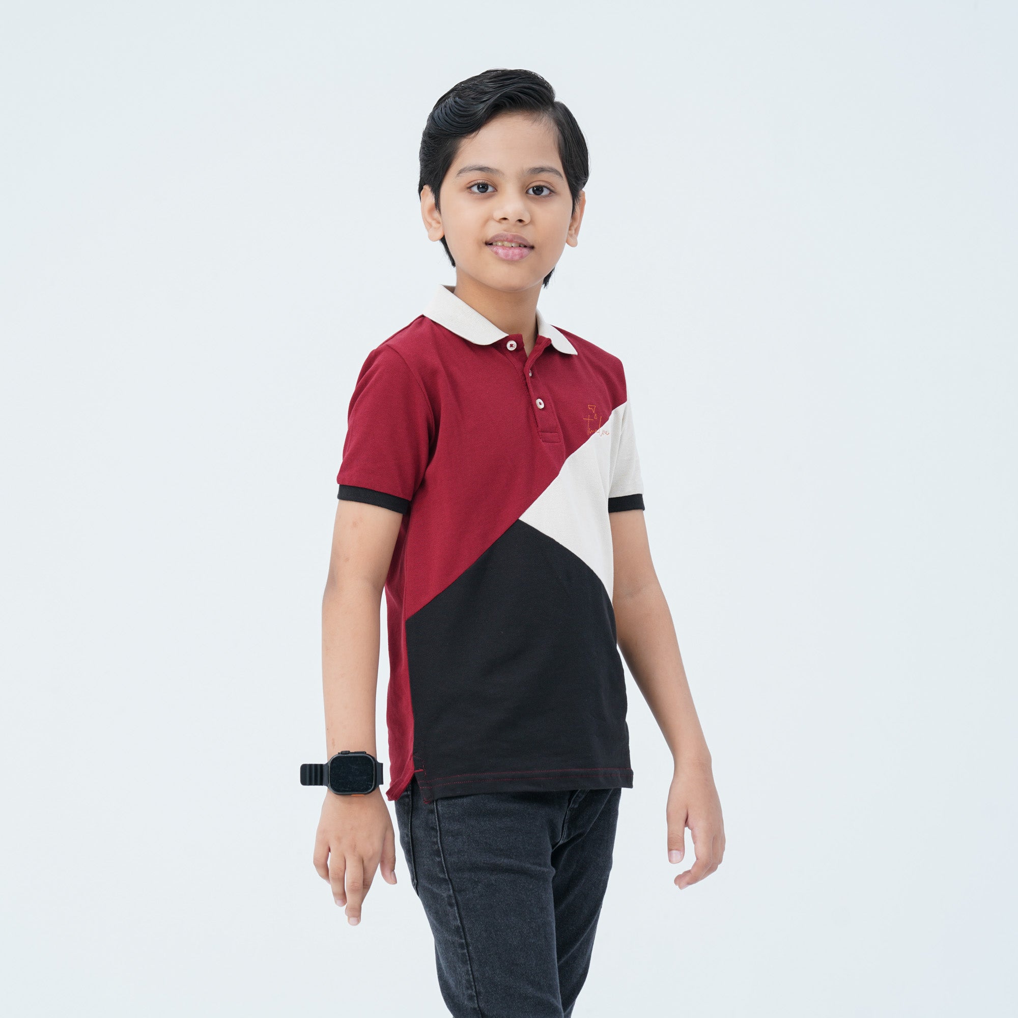 Boy's Multicolor Cotton Polo - 5