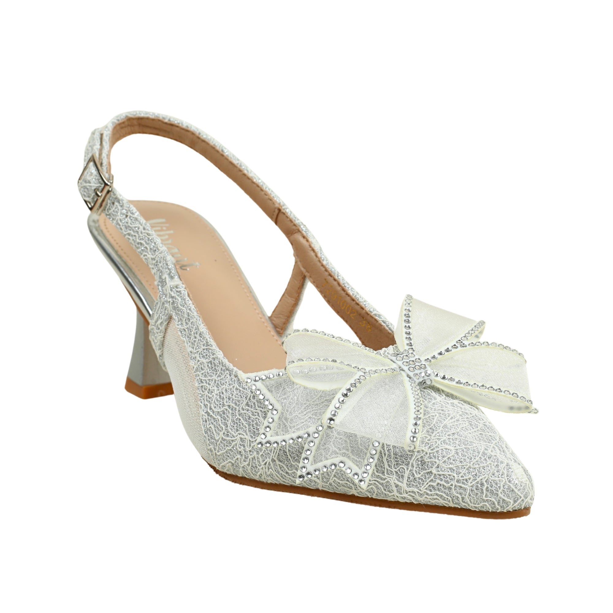 VIBRANT WOMEN SILVER SLING BACK HEEL - 2