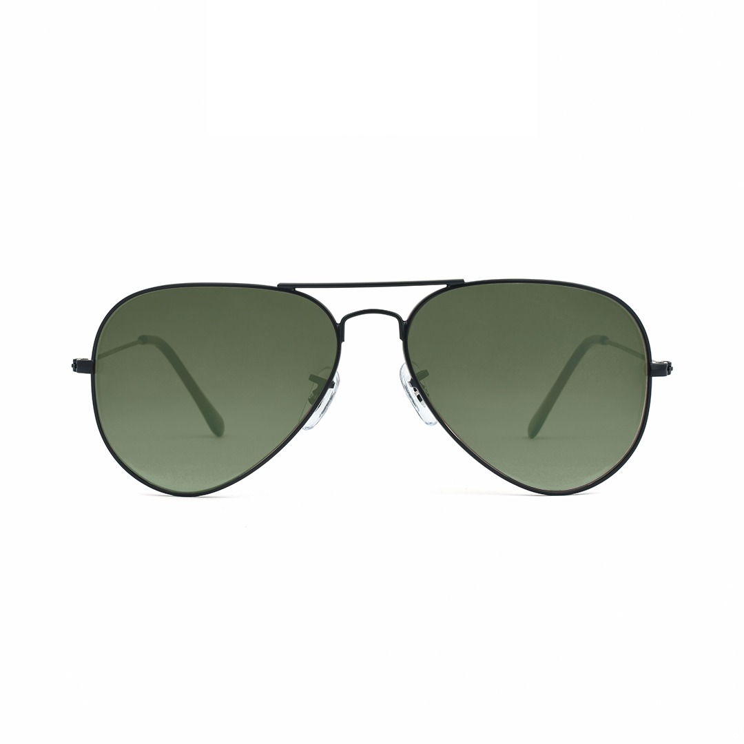 Double-Bridge Aviator Sunglasses RBS 3025 BLK GRN - 2